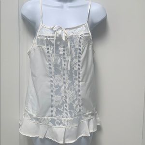 Sheer cream summer tank